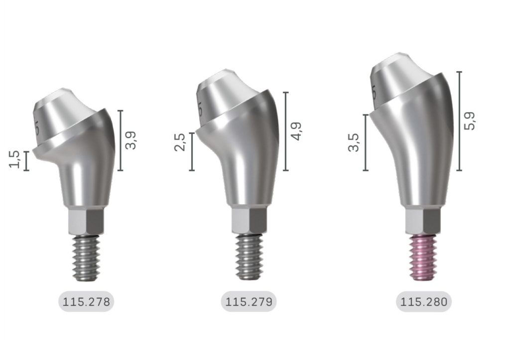 Angled multi unit abutments